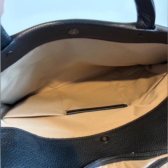 Men's Black Italian Leather Briefcase - Classic Style - Grams(28) - Picture 6 of 7